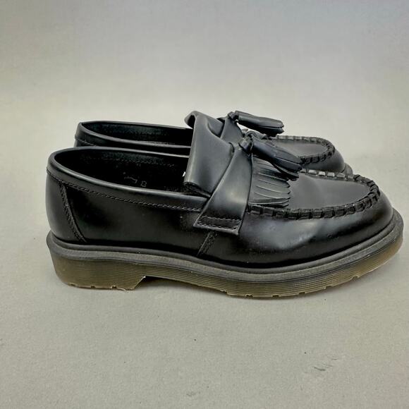 Dr Martens Adrian Black Polished Smooth Leather Tassel Loafers Women's US Size 8 - Picture 9 of 16